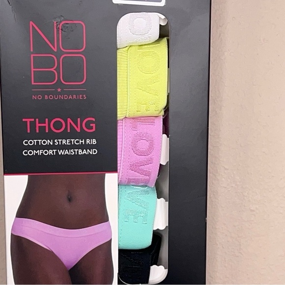 NEW Size 21 Juniors Thong Set Of 5 Panties Underwear XXXL Multicolor Colorful - Picture 2 of 12